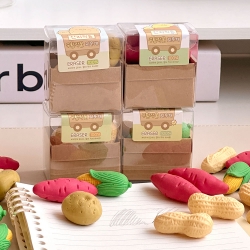 Direct from Farm Starchy Root Vegetable Eraser Set, Random
