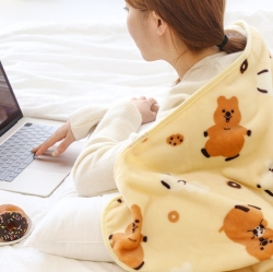 Kiki Quokka Mink Soft Blanket_Cookie & Donut