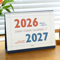 (26-27) Lunar Retro Big B4 2years Desk Calendar