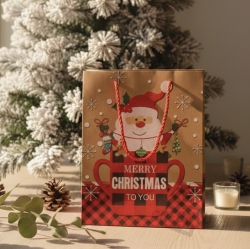 Christmas Santa Shopping Bag 12ea, Random