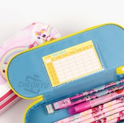 Wish Cat Twin Pocket Pencil Case, Random