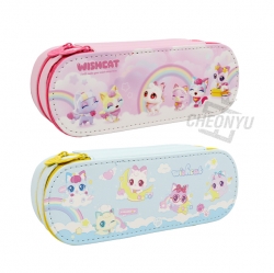 Wish Cat Twin Pocket Pencil Case, Random