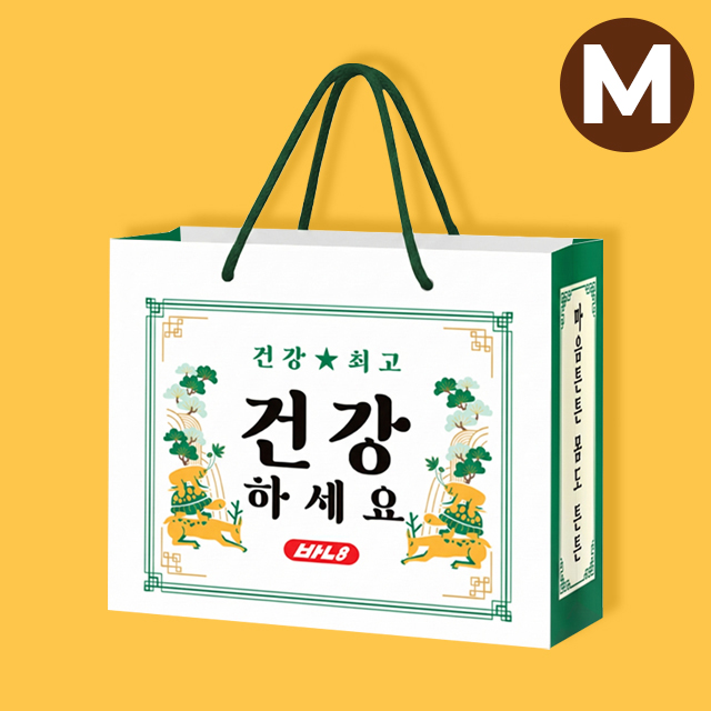 건강 종이쇼핑백_중형 (2개 1세트)