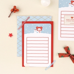 Berry merry bear letterpress card