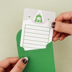 Berry merry bear letterpress card