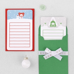 Berry merry bear letterpress card