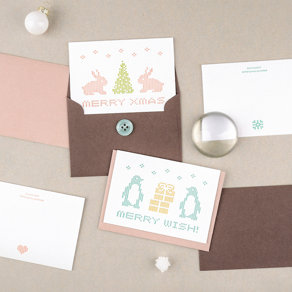merry cozy letterpress card