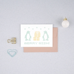 merry cozy letterpress card