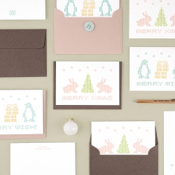 merry cozy letterpress card