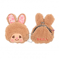 Monchhichi Face Coin Pouch_Chimutan Beige