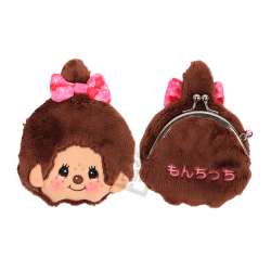 Monchhichi-chan Face Coin Pouch_Monchhichi chan pink