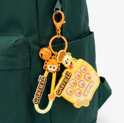 Garfield Button Keyring