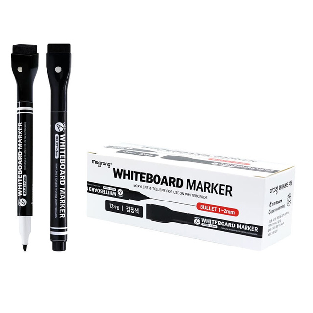 White Board Marker Pen Black 12ea Set