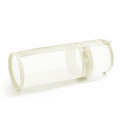 Circular mesh pencil case large-capacity pencil case