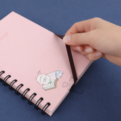 Long-tailed tit Hard cover Band Notebook, Random