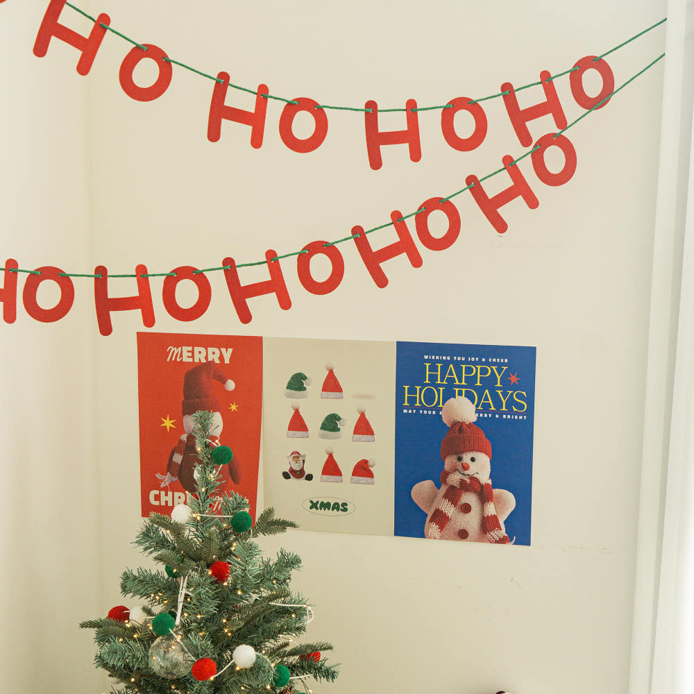 Christmas Just Hang It Ho Ho Ho Hip Tree Garland Set