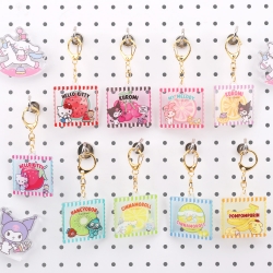 Sanrio 3D Acrylic Keyring ,Hook Type 27pcs