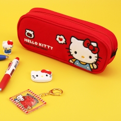 Hello Kitty Cotton Appliqué Pencil Case