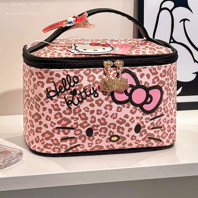 Hello Kitty Leopard Travel Square Pouch