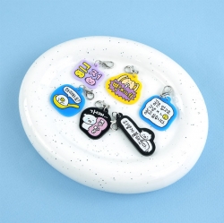 Funny words Random Charm Keyring (Set of 30)