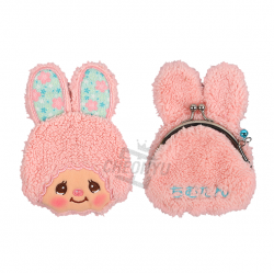Monchhichi Face Coin Pouch_Chimutan Pink