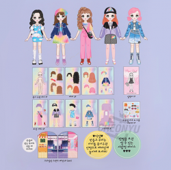 K-POP Idol Paper Ball-Jointed Doll, Random