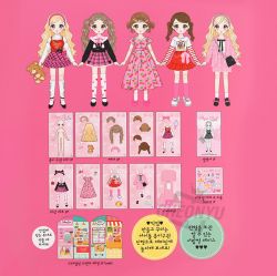 K-POP Idol Paper Ball-Jointed Doll, Random