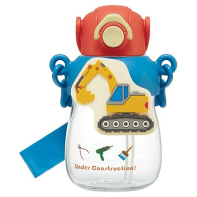 Walking Car Rubber Mascot Straw Bottle 650ml