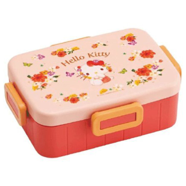 Hello Kitty Pastel Blossom 4-Sided Snap-Lock Lunch Box 650ml