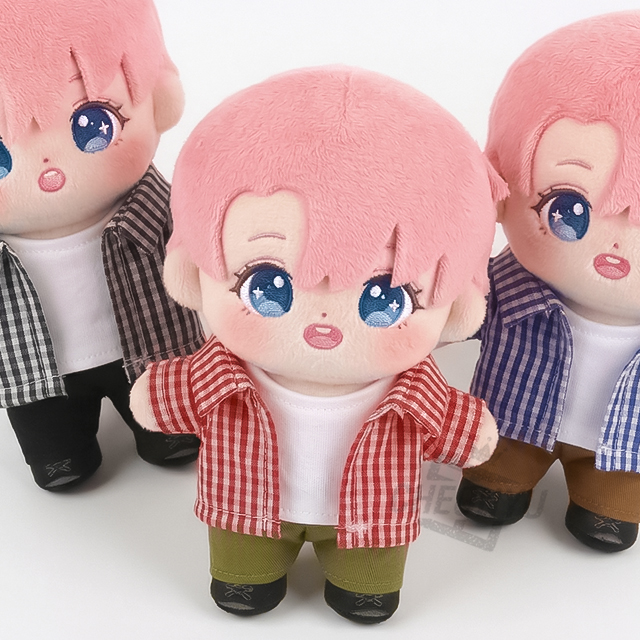 Plush Doll Gingham Shirt, random