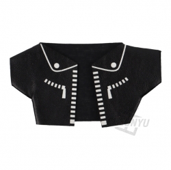 Plush Doll Leather-Look Jacket