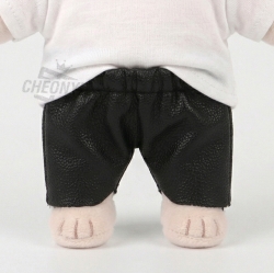 Plush Doll Leather-Style Pants