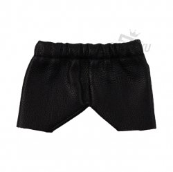 Plush Doll Leather-Style Pants