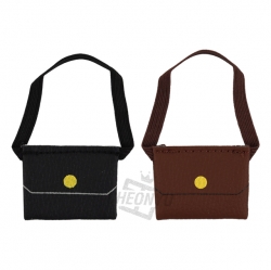 Plush Doll Faux Leather Shoulder Bag, random