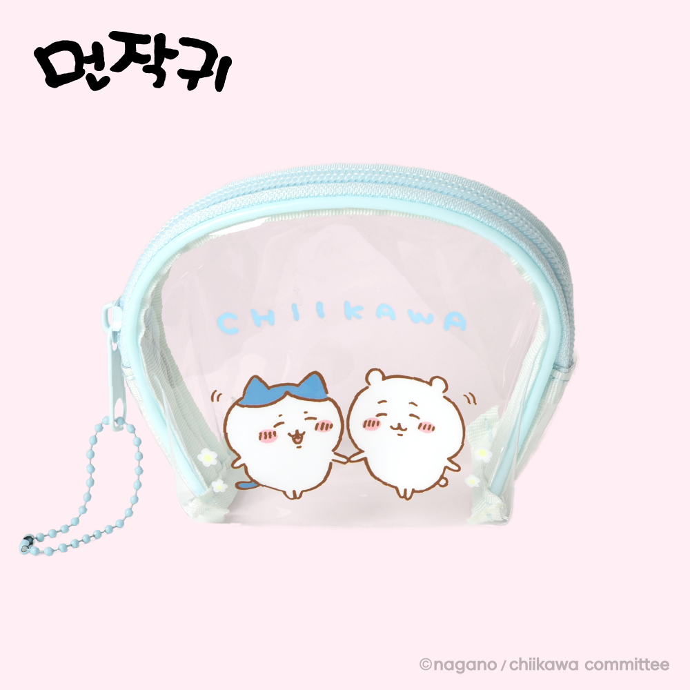 Chiikawa Blue Semi-circle Clear Pouch