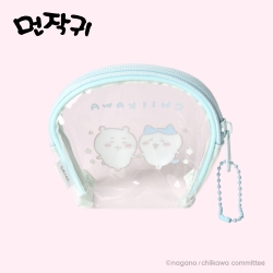 Chiikawa Blue Semi-circle Clear Pouch