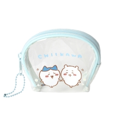 Chiikawa Blue Semi-circle Clear Pouch