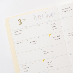 notable memory A5 monthly 2026 Custard Yellow