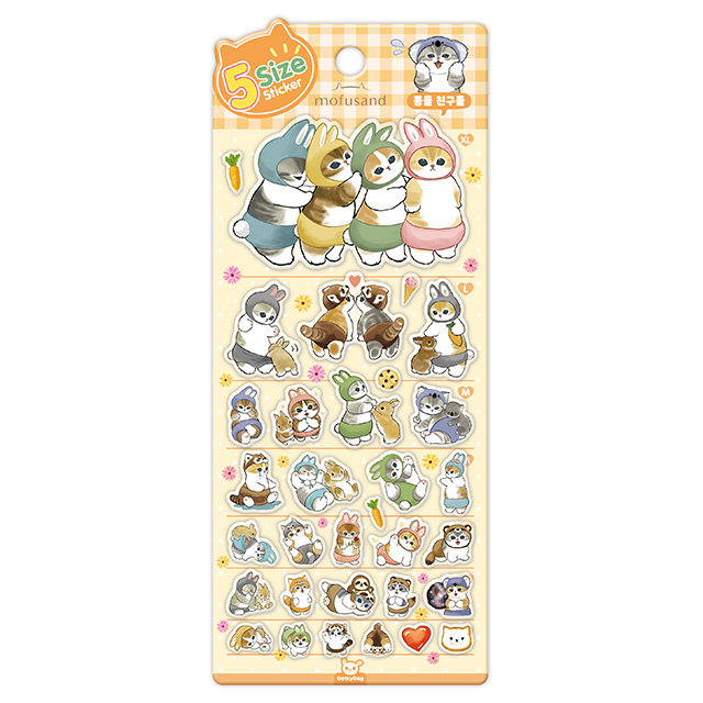 모프샌드 5사이즈 스티커_동물친구들
