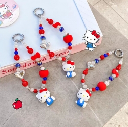 Hello Kitty Beaded Wristlet Strap Keyring
