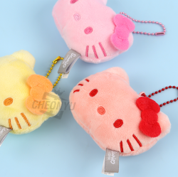 Hello Kitty Colored Face Mascot Keyring