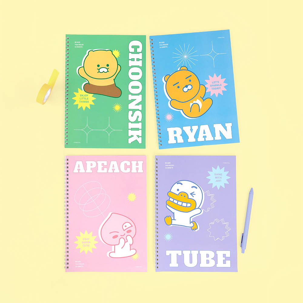 카카오프렌즈 비비드 신학기 스프링 노트 (10개 1세트)