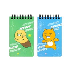 Kakao Friends Vivid Top-Bound Spiral Memo Pad