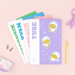 Kakao Friends Vivid New Semester Bound Notebook (Set of 10)