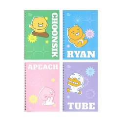Kakao Friends Vivid New Semester Spiral Notebook (Set of 10)