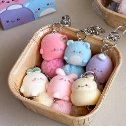 Random Fluffy Mini Monster Keyring