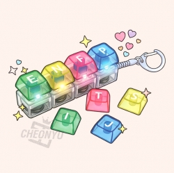 MBTI Light Keycap Keyring