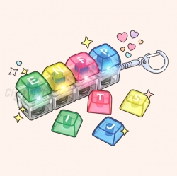 MBTI Light Keycap Keyring