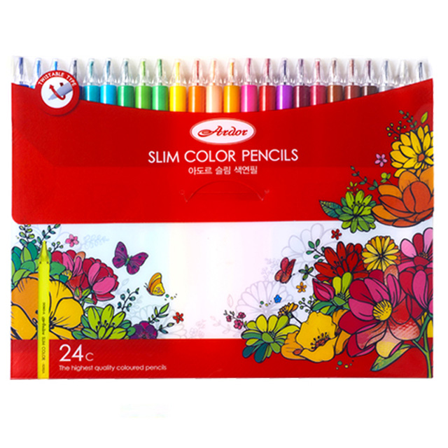 Adore Slim Colored Pencils 24-Color Set