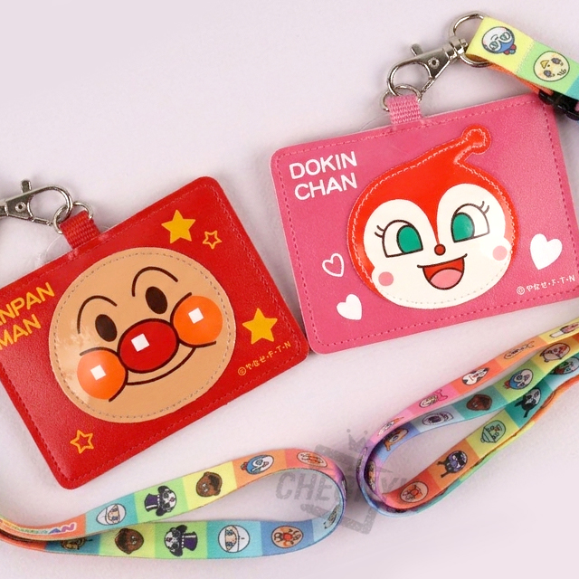 Anpanman Pass Case with Neck Strap